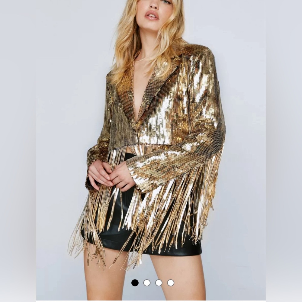 Taylor swift Eras tour gold sequin blazer set